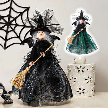 Украса за кукли вещица за Хелоуин, фестивал на призраци, терор, декорация за празничната партита, аксесоари за творчески дом декор