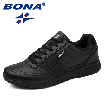 BONA / Нова популярна мъжки ежедневни обувки в стил ар Нуво, Удобни обувки дантела, мъжки мека лека подметка Hombre