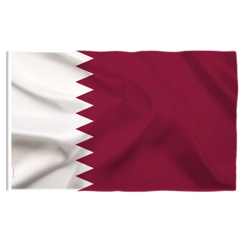Candeway 90 X 60 см QAT QA Флаг на държавата Катар Знамена и флагове на Държавата Катар От полиестер, Национални знамена Знамето на страната