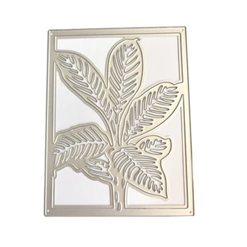 Метални режещи печати във формата на листа, направи си сам, шаблон за релеф от въглеродна стомана, шаблони