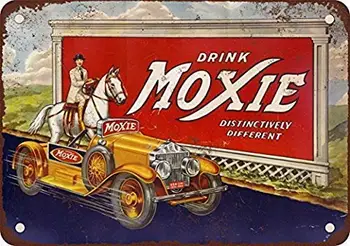 Лидице знак Drink Moxie в ретро стил с размер 8x12 см