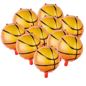 BESTOYARD 10шт 18-цолови баскетболни топки от алуминиево фолио, за да проверите за парти в чест на рождения Ден на световната играта, за декорация на спортни партита