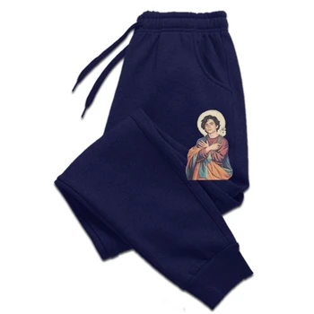 Timothee Chalamet SaintGod спортни панталони Мъжки Реколта панталони от чист Памук, С Кръгло Деколте и къс ръкав Мъжки панталони 4XL 5XL панталони за мъже