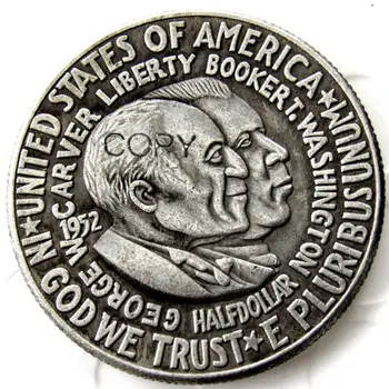 САЩ, 1952 Booker T. Вашингтон сребърно покритие Копирни Монета в Полдоллара, Покрита със Сребро