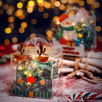 2023 Коледна украса За дома Коледен чанта Бонбони Дядо Коледа Прозрачна Кутия Весел Коледен Орнамент Коледа честита Нова Година