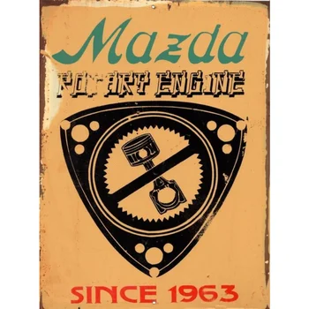 Mazda Завъртане на Метална табела Реколта Метална лидице знак Плакат Стенни дъска Начало Декор 
