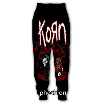 phechion/Мъжки/Дамски Ежедневни панталони с 3D принтом Korn Band, Модни Градинска Дрехи, Мъжки Свободни Спортни Дълги панталони F35