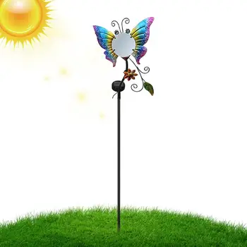 Пеперуда Слънчева светлина Многоцветни Слънчеви Приказни Светлини Водоустойчив Декоративни Фенери Фенери на Колове Led Цветни Светлини от слънчева енергия