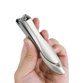 Нокторезачки от неръждаема стомана, Острейший нож за нокти, извит край за възрастни, Мъже, жени, инструмент за почистване на нокти/пила на едро