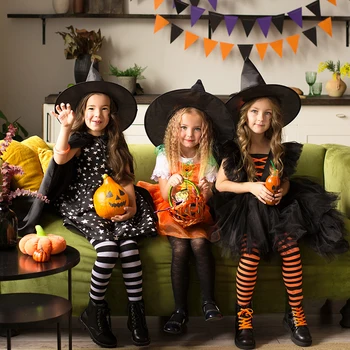 Шапка вещица с черни плисета на Хелоуин, реквизит за костюмированной партита, аксесоари за декорация, шапчица магьосник за деца и възрастни