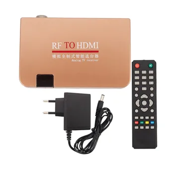Адаптер преобразувател RF в HDMI Аналогов приемник е Аналогов ТВ-бокс на Цифров кутия за дистанционно управление Plug EU