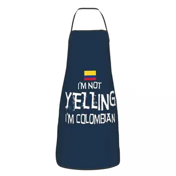 Флаг Колумбия Аз Не Крещя, че съм Колумбиец Престилки-готвач За Готвене, Печене, Покривки, Нагрудника, кухненския Бокс за Жени и Мъже