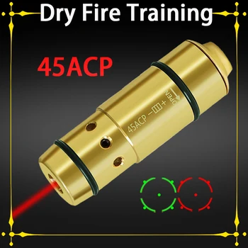Тактически Мерник Калибър 45ACP Лазерен Тренировъчен Пулевой Патронник Red Dot Лазерен Мерник Boresight Dry Fire Training Латунная Куршум