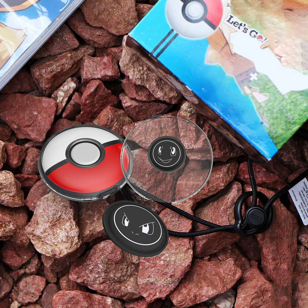Кутия за съхранение, с Прозрачна защитна обвивка, прозрачна със силиконова подложка за Pokémon Go Plus + Crystal